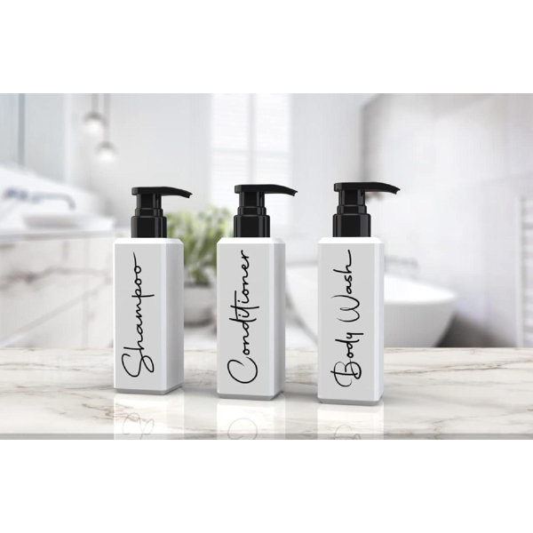 Frifoho 16Oz Shampoo And Conditioner Dispenser Printed Soap Dispenser